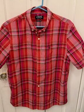 Chaps Easy Care Short Sleeve Shirt Large